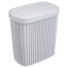 КОНТЕЙНЕР ДЛЯ МУСОРА "ВЕЛЬВЕТ" 1,9Л 160х100Х172ММ (Светло-серый флэк)