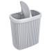 КОНТЕЙНЕР ДЛЯ МУСОРА "ВЕЛЬВЕТ" 1,9Л 160х100Х172ММ (Светло-серый флэк)