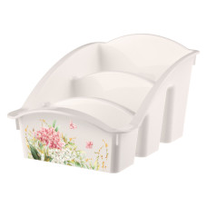 ЁМКОСТЬ ДЛЯ СПЕЦИЙ С ДЕКОРОМ 223Х150Х120 ММ (белый)