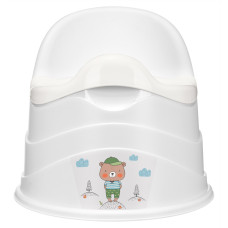 ГОРШОК ДЕТСКИЙ С ДЕКОРОМ 390х310х305ММ (Белый)