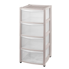 КОМОД НА КОЛЕСАХ "АМАДЕО" 4 ЯЩИКА, 390Х370Х785 ММ (Светло-бежевый)