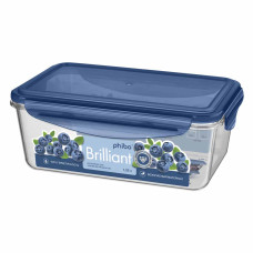 КОНТЕЙНЕР ДЛЯ ПРОДУКТОВ ГЕРМЕТИЧНЫЙ "BRILLIANT" ПРЯМОУГОЛЬНЫЙ 1,35Л (Синий)