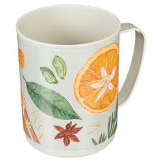 КРУЖКА "ПИКНИК" С ДЕКОРОМ 0,4Л (Светло-серый)