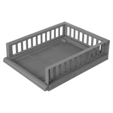 ОРГАНАЙЗЕР С ВЫДВИЖНОЙ ПОЛКОЙ НА РОЛИКАХ "СМАРТ" M 450х345х115ММ (Серый)