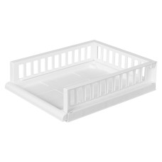 ОРГАНАЙЗЕР С ВЫДВИЖНОЙ ПОЛКОЙ НА РОЛИКАХ "СМАРТ" M 450х345х115ММ (Белый)