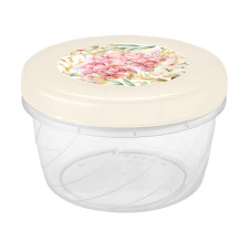 БАНКА С ЗАВИНЧИВАЮЩЕЙСЯ КРЫШКОЙ С ДЕКОРОМ 0,6Л (Бежевый)
