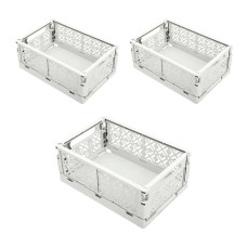 КОМПЛЕКТ ЯЩИКОВ СКЛАДНЫХ  М 249х167х103ММ - 2ШТ, L 334x250xx155ММ - 1ШТ (Белый)